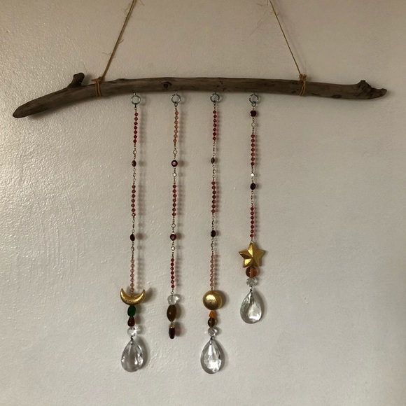 Handmade Driftwood Hanging Prism Sun Catcher - Picture 5 of 6